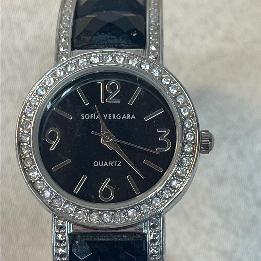 Sofia By Sofia Vergara Black And Silver Crystal A… - image 3